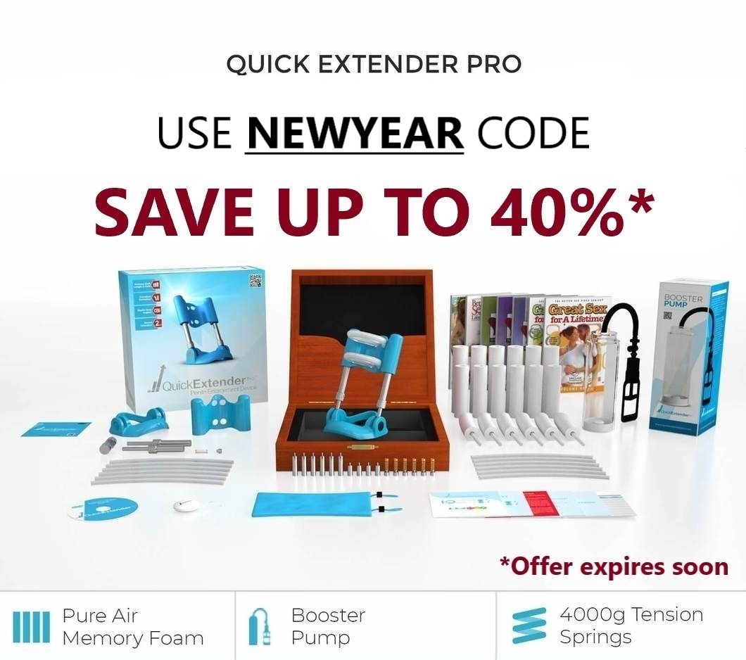 Get 40% off premium penis extenders!